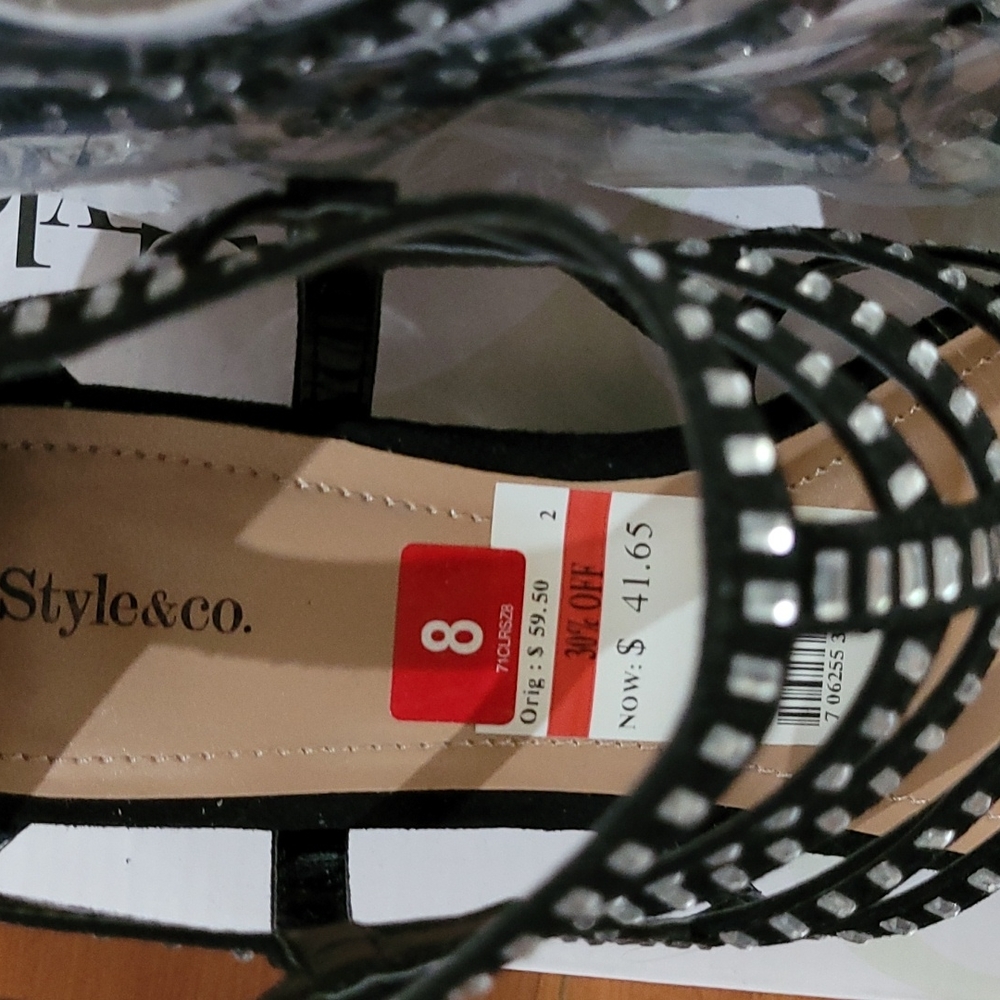 Style & co rhinestone gladiator sandals - Picture 4 of 6